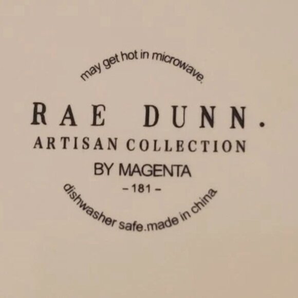 Rae Dunn Magenta Xmas Santa & Elf Village Collection Appetizer Plates x4 NWT - Picture 8 of 8